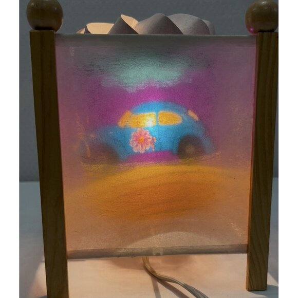 Vtg Magic Spinning Lamp Groovy Car Flowers Night Light 1998 🚗 - Picture 9 of 11